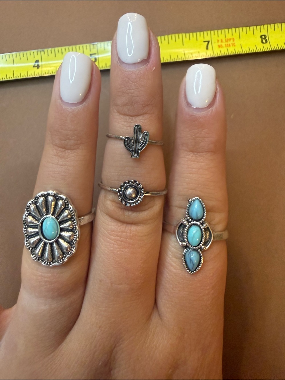 🩵BUNDLE AND SAVE (3/$16) 🩵 Turquoise Accent Silver Stackable Ring Set
